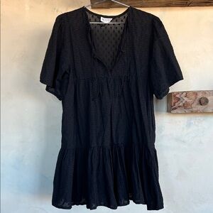 Emerson Fry Isla Black Textured Dress